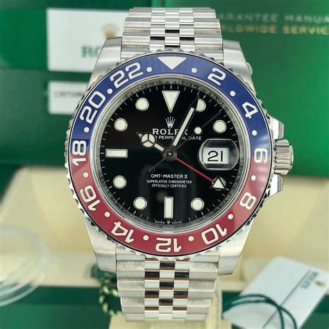 rolex gmt master ii pepsi 126710|rolex 16710 production years.